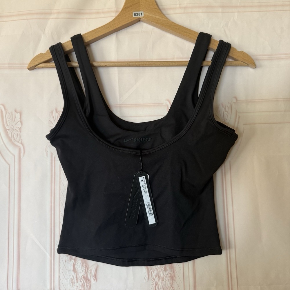 NIKESKIMS Skims Double Strap Scoop Tank Obsidian Size XS NWT $68 Athleisure